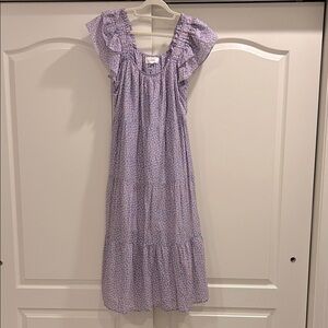 Xirena Larsen Blue Floral Tiered Midi Dress